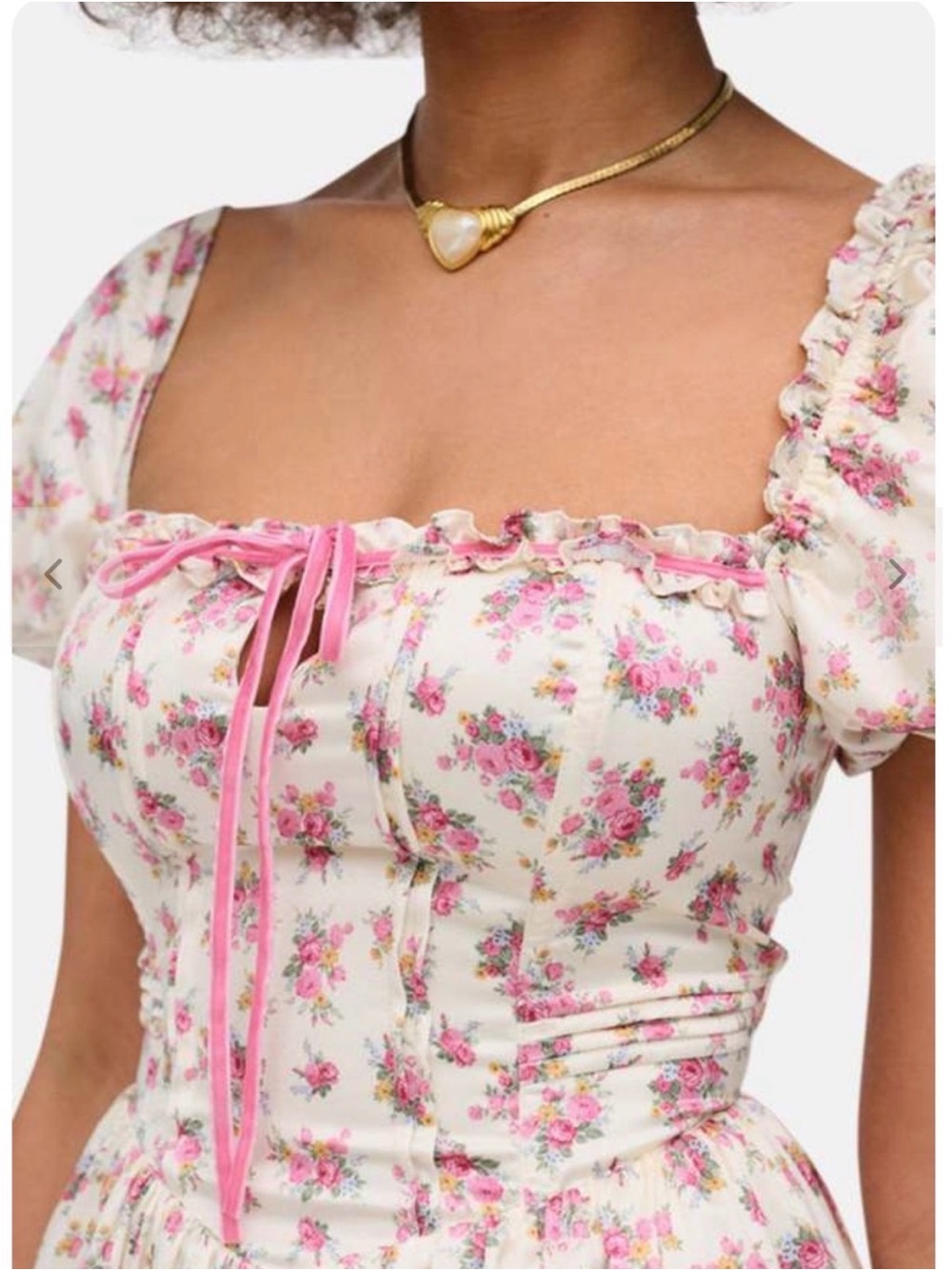 New* For Love & Lemons Etienne Mini Dress Pink Size XS $249 - Picture 5 of 10
